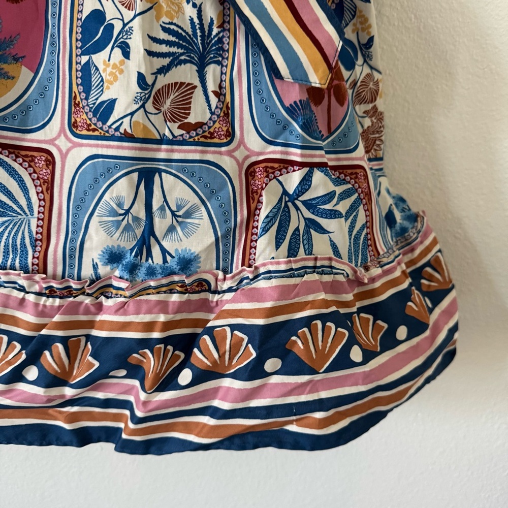 Joie tropical multi color printed Dress with Belt - Picture 10 of 14